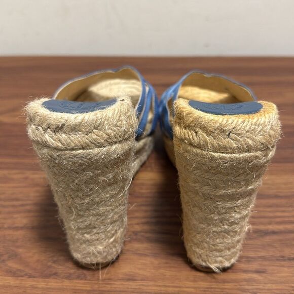 Stubbs & Wooton Grace Rib Blue Espadrille. Size 37 - Picture 3 of 5
